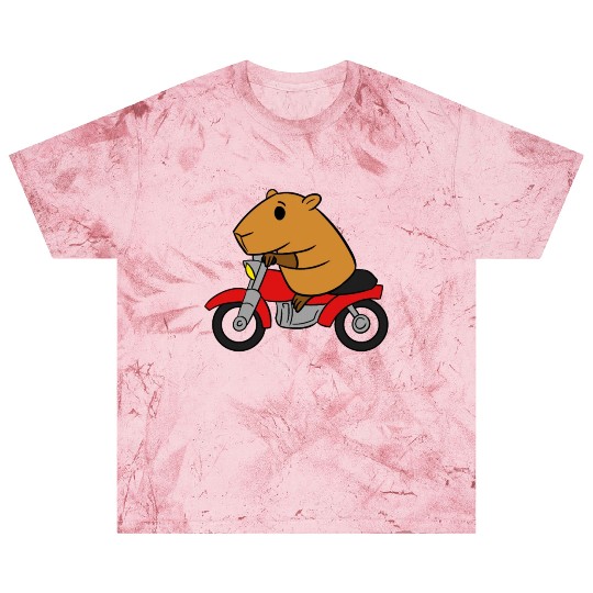 Capybara Riding Motorcycle Blast T Shirts Funny Rodent