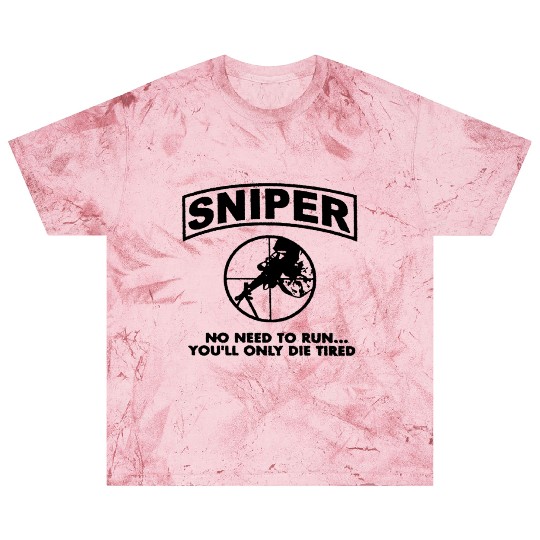 Sniper No Need To Run Army Marine Corps Adult Blast T Shirts