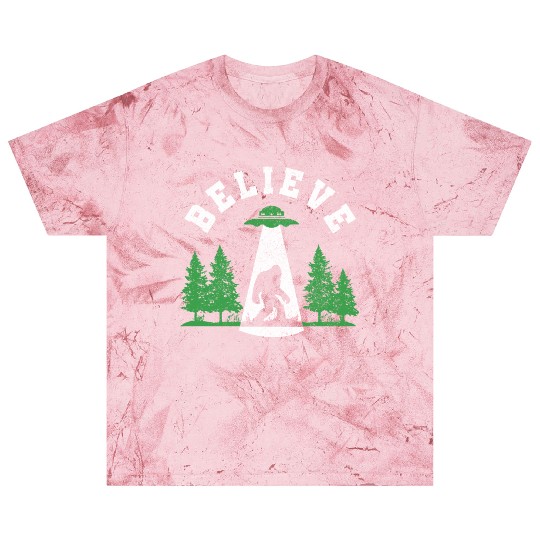 Believe - Bigfoot Ufo Sasquatch Mystical Gift Blast T Shirts