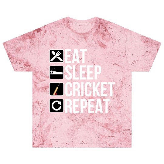 Cricket Player Gift - Eat Sleep Cricket Repeat Blast T Shirts