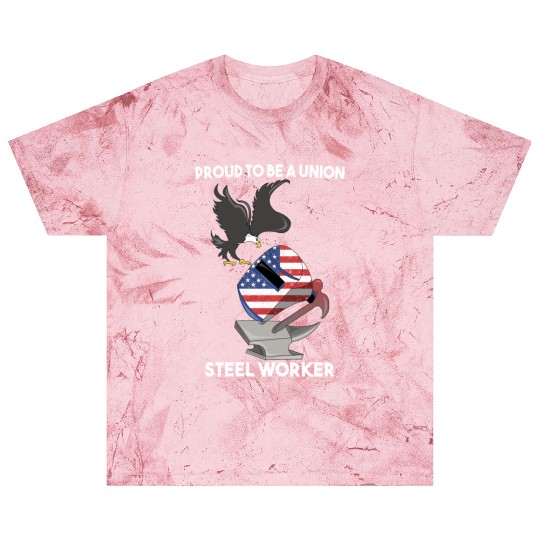 UNION STEEL WORKER USA GIFT FUNNY DAD EAGLE HAMMER Blast T Shirts