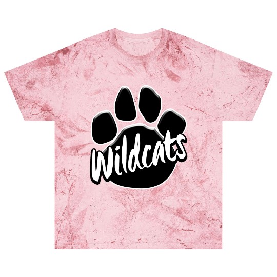 Wildcats Paw Print Mascot School Pride Blast T Shirts
