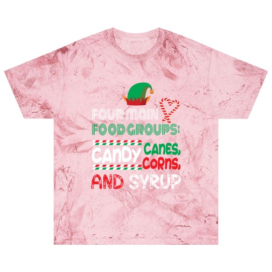 four main food groups candy candy funny elf saying Blast T Shirts