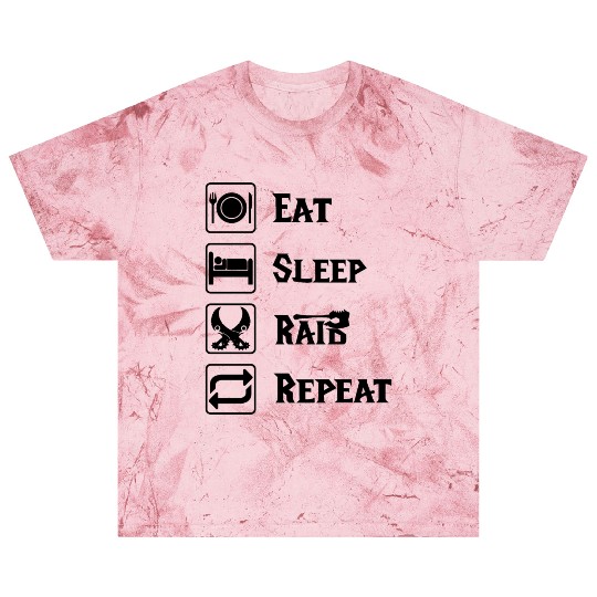 Eat sleep raid repeat world of warcraft present Blast T Shirts