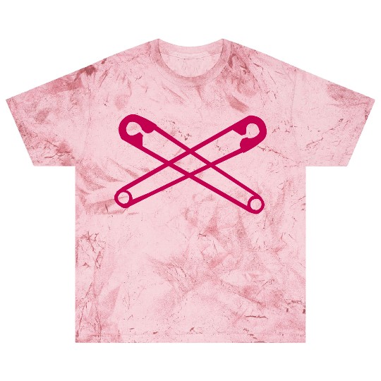 Crossed Safety Pins Punk Blast T Shirts