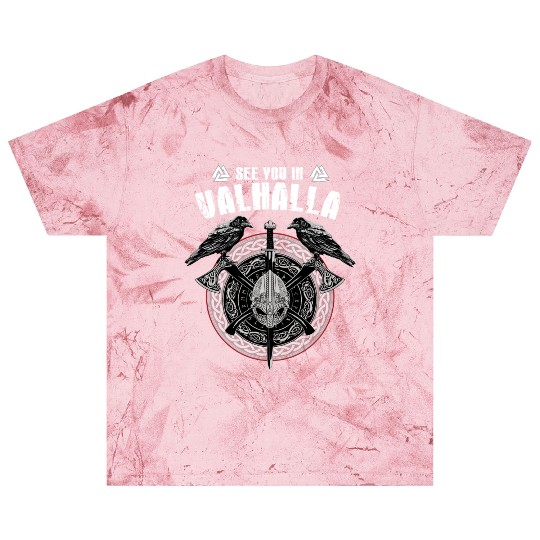 Valhalla Odin design with Huggin and Muninn and Blast T Shirts