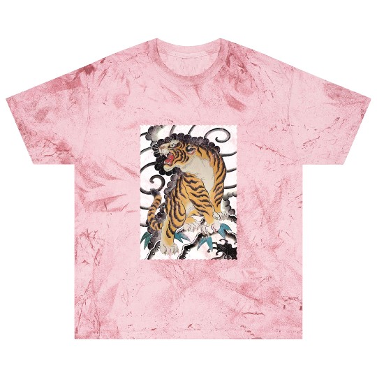 Tattoo Style Japanese Tiger Traditional Blast T Shirts