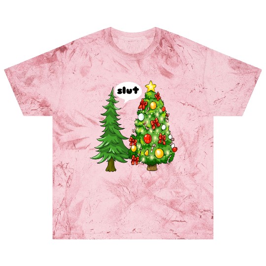 Funny Christmas Tree Slut Blast T Shirts
