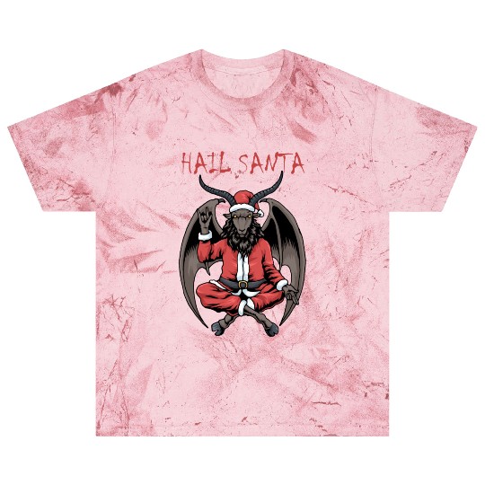 Christmas Hail Santa Satanism Goat Baphomet Satan Blast T Shirts