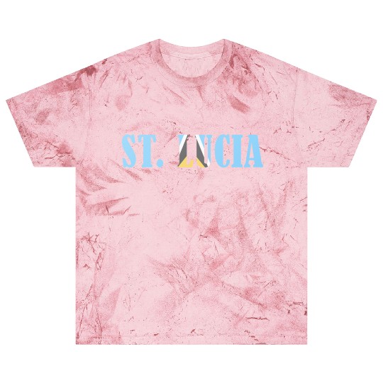 St Lucia flag Blast T Shirts