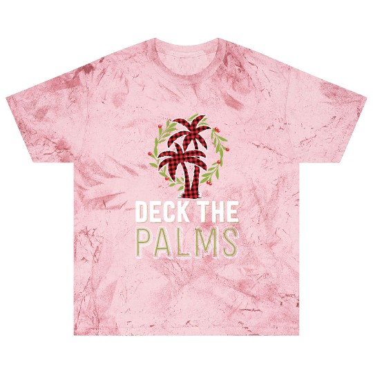 Deck The Palms Tropical Hawaiian Buffalo Plaid Blast T Shirts