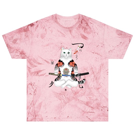 Japanese Samurai Cat Katana Ninja Yakuza Tattoo Blast T Shirts
