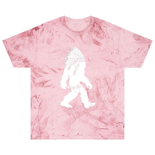 native american bigfoot wearing head holding Blast T Shirts