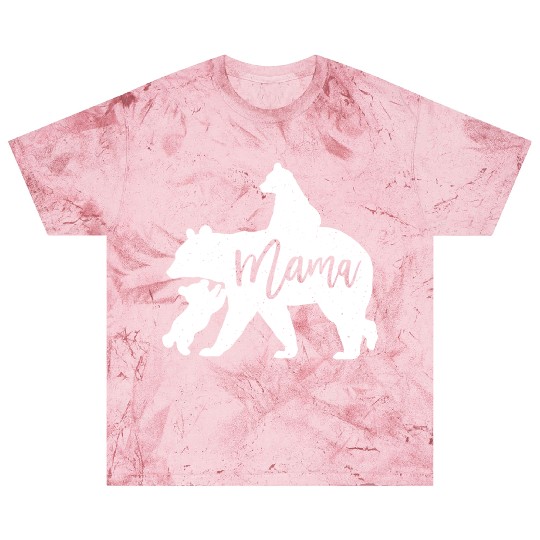 Mama Bear 2 Baby Bear Cubs Playing Riding on Back Blast T Shirts