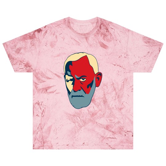 Sigmund Freud Portrait - Red and Blue Blast T Shirts