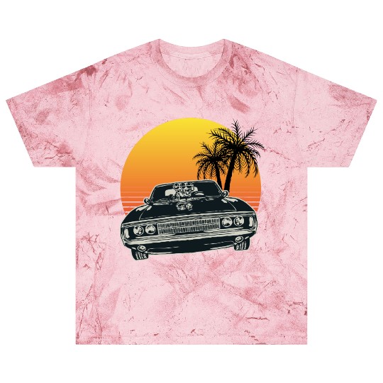 Muscle Car Sunset Blast T Shirts