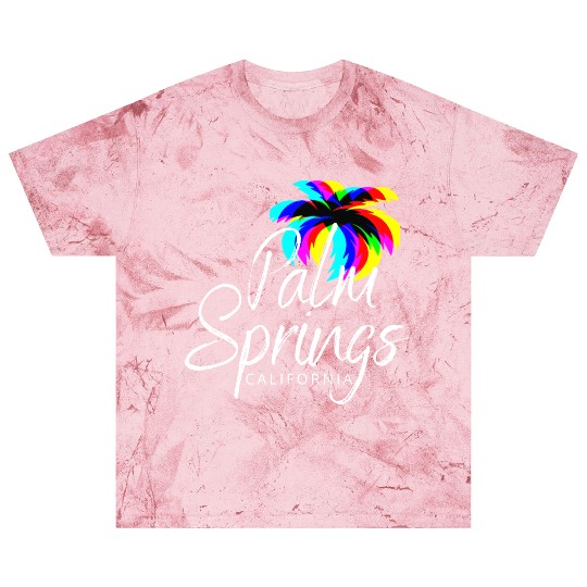 Palm Springs Neon Tree (White) Blast T Shirts