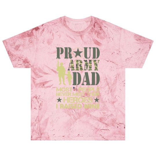 Proud Army National Guard Dad American Flag Blast T Shirts