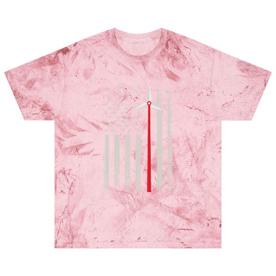 American Flag Engineer Blast T Shirts Wind Turbine