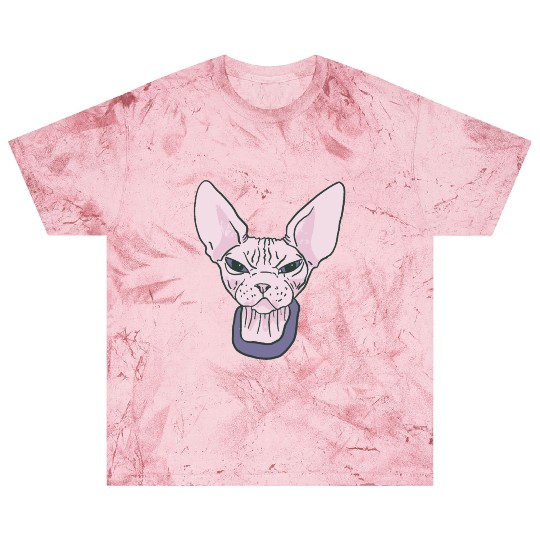 grumpy catpinkGrumpy Sphinx Cat - Purple Blast T Shirts
