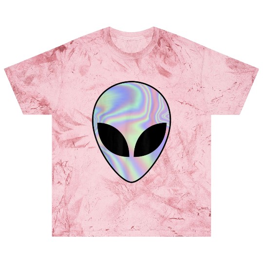 Alien Head Colorful Alien Rave Blast T Shirts