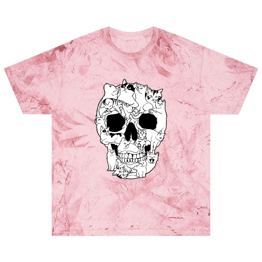 Cat Skull Kitty Skeleton Grunge Style Funny Cat Bo Blast T Shirts