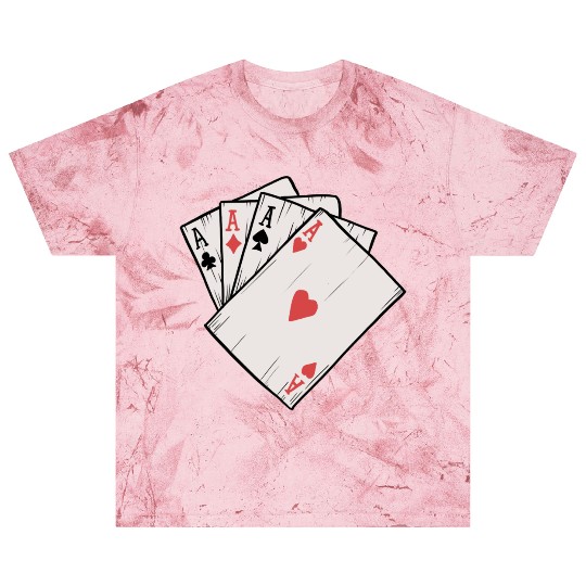 Traditional Tattoo Four Aces Playing Card Game Blast T Shirts