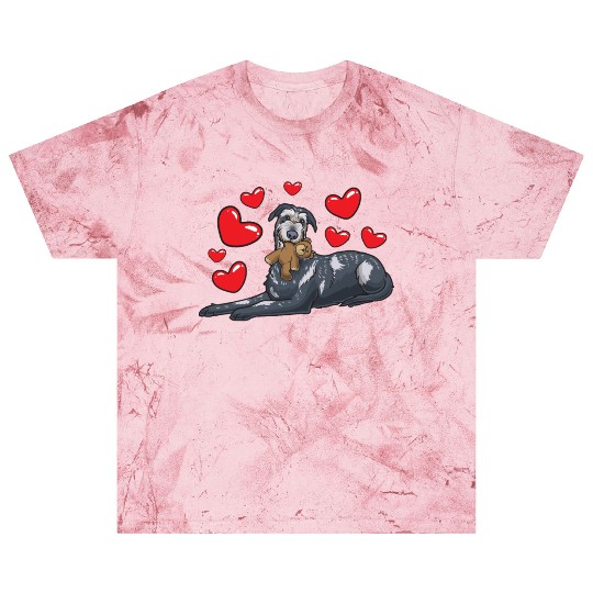 Irish Wolfhound Dog With Stuffed Animal Blast T Shirts