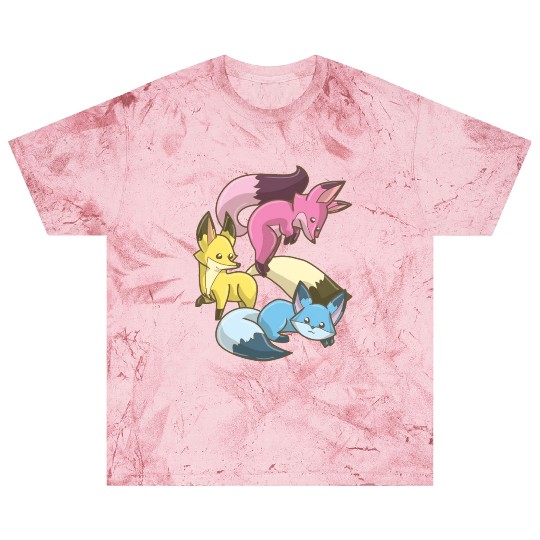 Pansexual Fox,Kawaii Pastel Goth Anime Art Pan Blast T Shirts