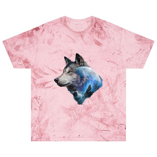 Wolf Moon Forest View Nature Blast T Shirts