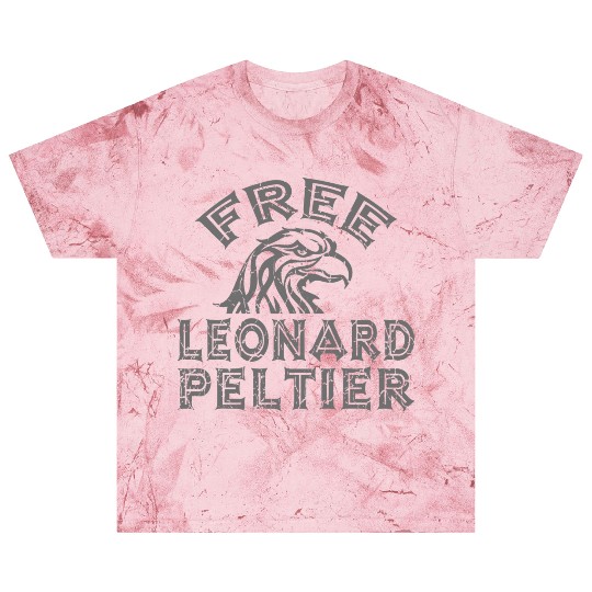 FREE LEONARD PELTIER EAGLE NATIVES grau used look Blast T Shirts