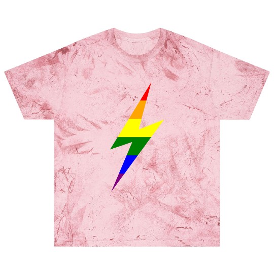 Rainbow Lightning Bolt Blast T Shirts