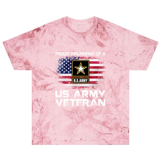 Proud Girlfriend Of A Us Army Veteran Military Blast T Shirts