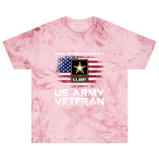 Proud Granddaughter Of A Us Army Veteran Military Blast T Shirts