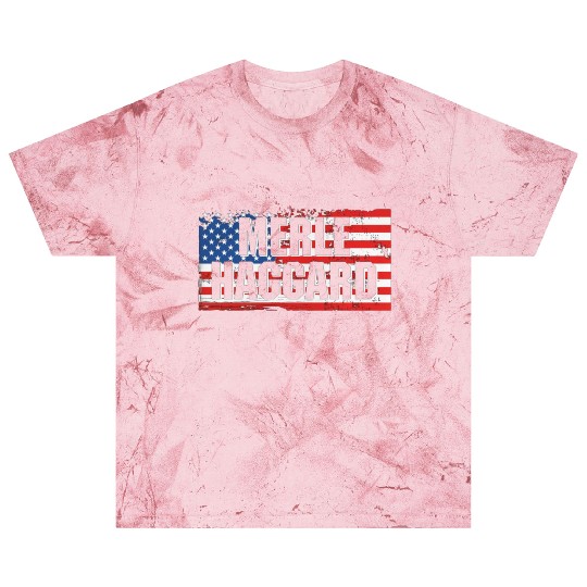 Vintage Graphic Merle Haggard On Flag Blast T Shirts