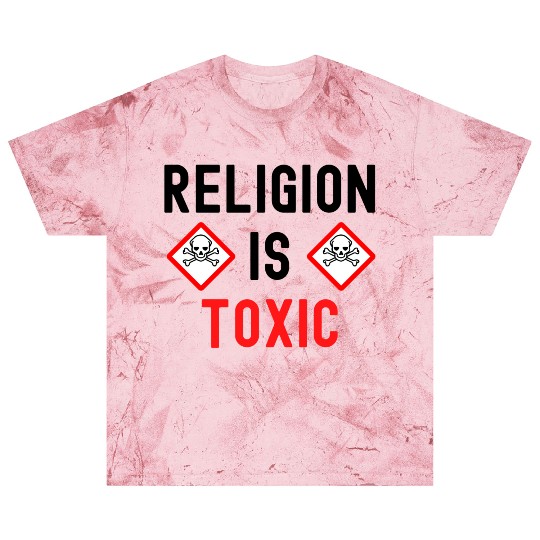 RELIGION Is TOXIC Skull Crossbones toxicity symbol Blast T Shirts