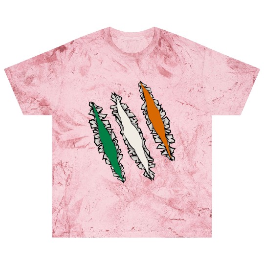 Slashed Ireland Flag | Irish Men Women Blast T Shirts