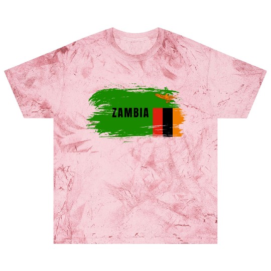Zambia Vintage Flag Blast T Shirts