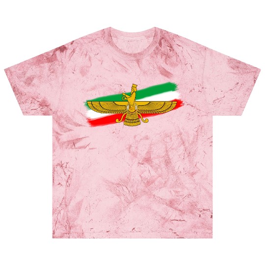 Iran Flag Faravahar Lion Sun Blast T Shirts