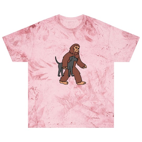 Bigfoot Sasquatch Carrying Great Dane Blast T Shirts