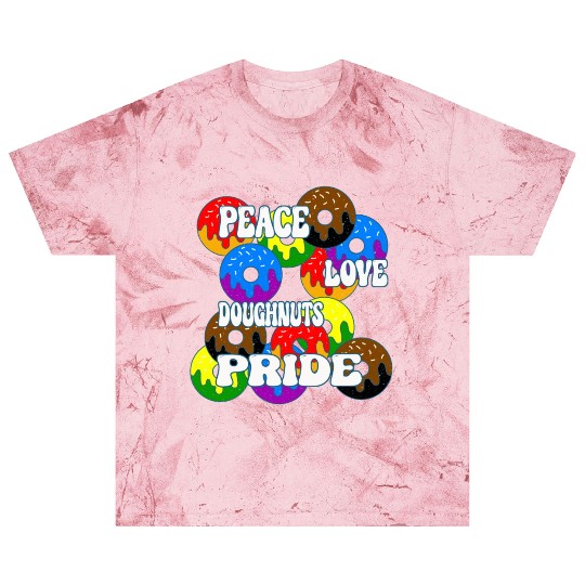 Peace Love Doughnuts Pride - LGBTQ+ Blast T Shirts