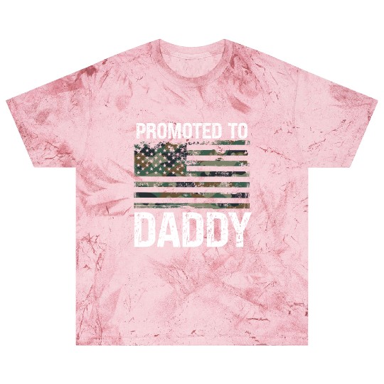 Promoted To Daddy Camo USA Patriot New Father Dad Blast T Shirts