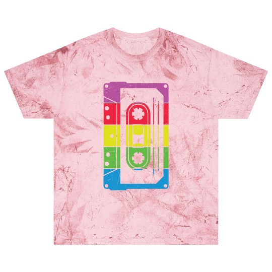 Colorful Retro Cassette Tape Blast T Shirts