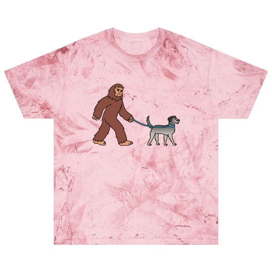 Bigfoot Sasquatch Walking Irish Wolfhound Blast T Shirts