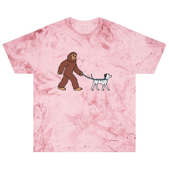 Bigfoot Sasquatch Walking Dalmatian Blast T Shirts