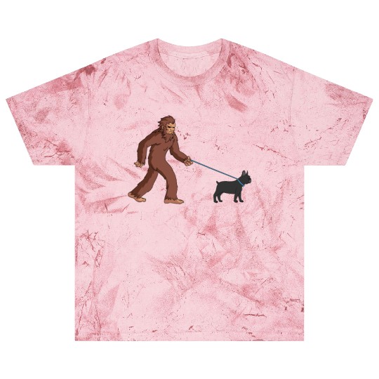 Bigfoot Sasquatch Walking French Bulldog Blast T Shirts