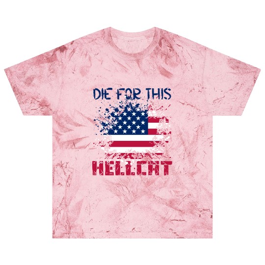 Die For This Hellcat- Vintage US Flag Blast T Shirts