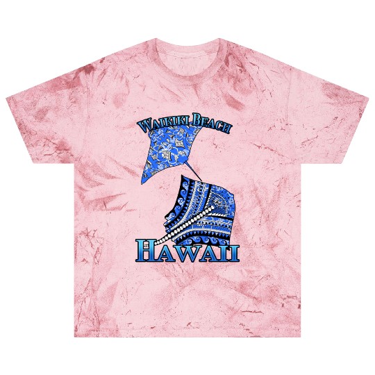 Waikiki Beach Vacation Tribal Stingrays Blast T Shirts