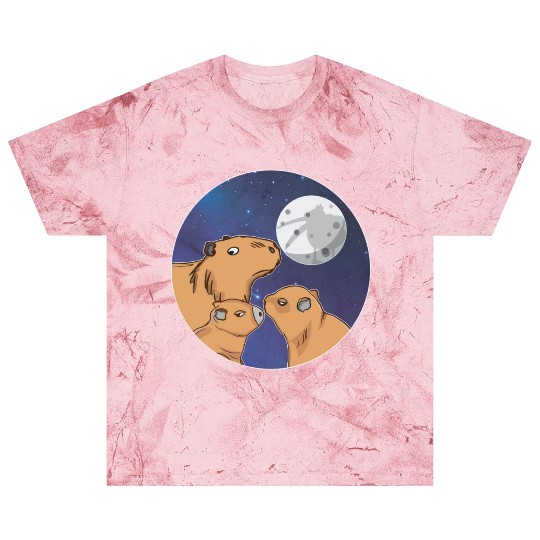Three Capybara Moon Funny Pelican Capybara Wolf me Blast T Shirts