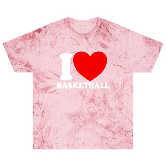 I Love Basketball Red Heart Hoop B-Ball Basketball Blast T Shirts